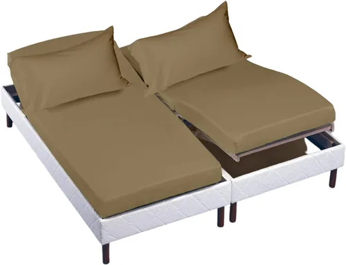 Vista 55 de Cottingon Juego de sábanas cortas de 4 piezas para caravana tamaño Queen, 100% algodón egipcio de fibra extra larga premium, juego de sábanas suaves