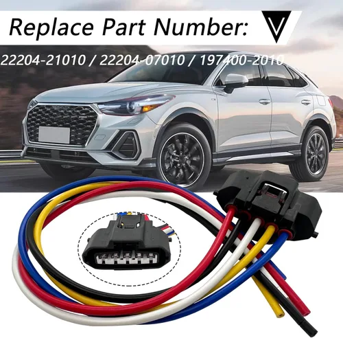 Vista 2 de 5 pines MAF medidor de flujo de masa de aire Conector conector arnés de cableado Enchufe de coleta para Lexus Mazda Mercury Toyota Volvo reemplazado