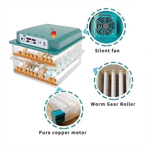 Vista 7 de Incubadora automática de pollo para criar huevos 98/120 Incubadora automática de huevos Incubadora de huevos de ganso pájaro Incubadora