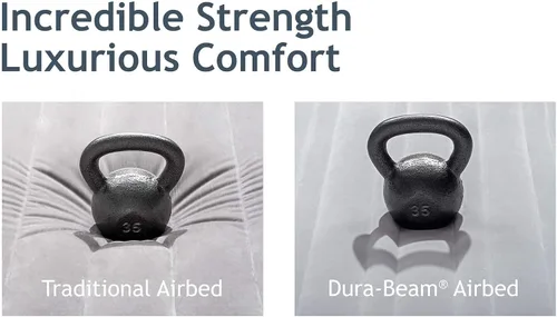 Vista 5 de Intex Comfort Dura-Beam - Colchón de aire con bomba eléctrica interna, altura elevada (modelo 2020)