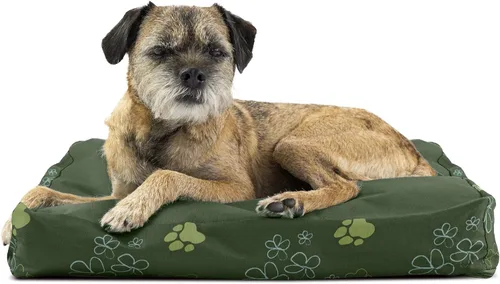 Vista 30 de Furhaven - Cama para perros y gatos, cojín de lujo, diseño rectangular tradicional, cama para mascotas con funda extraíble para perros y gatos