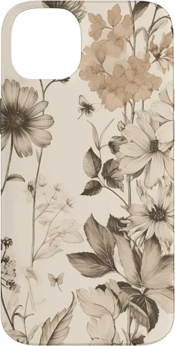 Vista 15 de Aesthetic Minimalist Wildflowers Women Floral Neutral Cream Case for iPhone 17