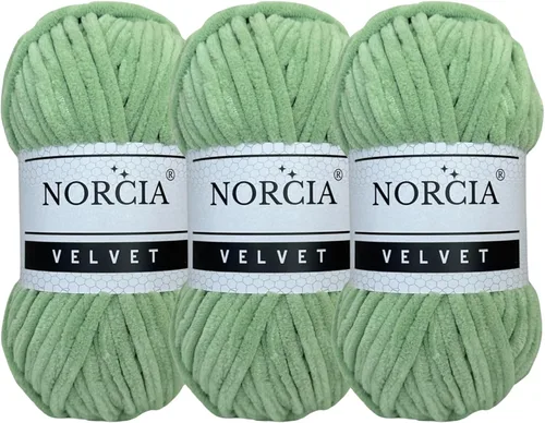 Vista 69 de Hilo de Terciopelo Suave Chenille para Ganchillo Super Voluminoso (100g-3.50oz) (68m-74.3 yds) Hilo para Manta de Bebé para Tejer Amigurumi Hilo