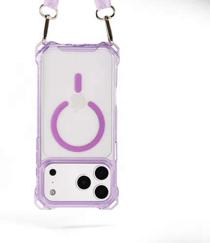 Vista 26 de Funda magnética para iPhone 13 Pro Max, con marco suave magnético transparente, parte trasera de PC, cubierta protectora contra golpes con cordón