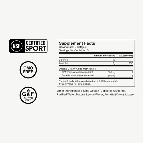 Vista 4 de Momentous Aceite de pescado Omega-3 1,600 mg y Magteína Magnesio L-treonato 145 mg - Suplemento diario de omega-3 para EPA, DHA y treonato