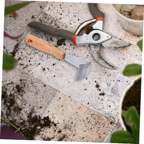 Vista 6 de GANAZONO Herramientas de afeitado de jardinería, 2 piezas manual de grietas, herramienta de deshierbe para grietas, mango de haya, herramienta