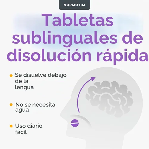 Vista 5 de Apoyo para la calma y el enfoque, tabletas de disolución rápida de ascorbato de litio de 5 mg con vitamina C, B1 y B6, soporte cognitivo