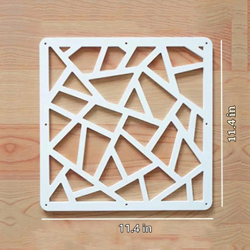 Vista 6 de Divisor blanco para colgar habitaciones, 12 piezas de paneles de madera y plástico para bricolaje, divisores de pared para decoración de habitación