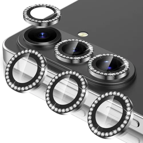 Vista 140 de Casetego Protector de lente de cámara para Galaxy Z Fold 8, [Diseño de purpurina mejorado], [Fuerte adherencia], lente de vidrio templado 9H negro