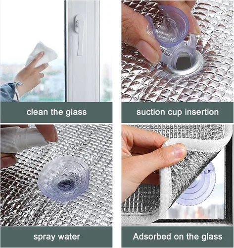 Vista 9 de Película de vidrio opaca total para habitación, protector de aislamiento térmico de papel de aluminio, control de calor, tinte anti UV, película