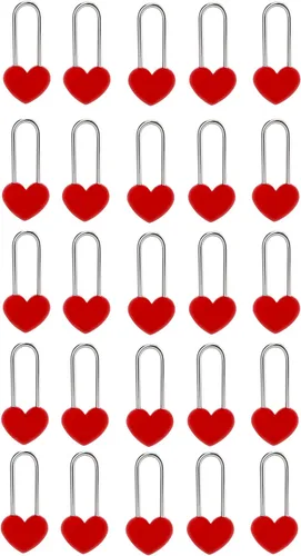 Vista 44 de Candado de amor VeYocilk de 3.5" 50mm en forma de corazón, candado de corazón negro para deseos de amor, ideal para bodas, San Valentín