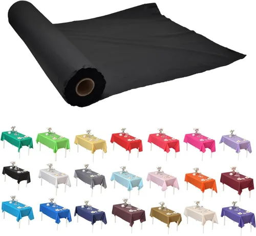 Vista 7 de Rollo de plástico para cubierta de mesa color verde manzana, 40 pulgadas x 100 pies, rollo de plástico resistente para cubierta de mesa de banquetes