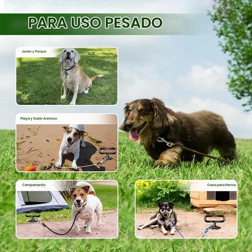 Vista 5 de Estaca de amarre para perros, estaca resistente para perros para exteriores