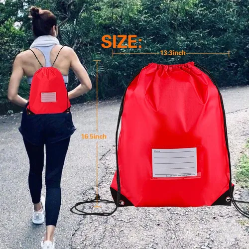 Vista 44 de CODOBON Paquete de 20 bolsas con cordón, mochila de cuerda de dibujo a granel, bolsa de bricolaje para gimnasio, deportes, bolsa para mujeres