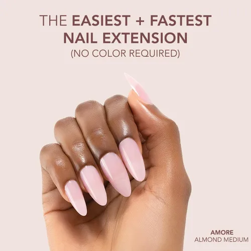 Vista 2 de Kiara Sky Uñas profesionales *NEW* Cover Gelly Tip Case Soft Gel extensiones de uñas (almendra mediana - Amore)