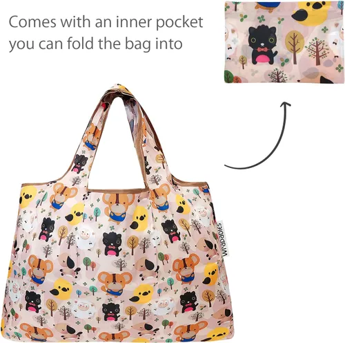 Vista 5 de Bowbear Bolsa de compras reutilizable de nylon plegable