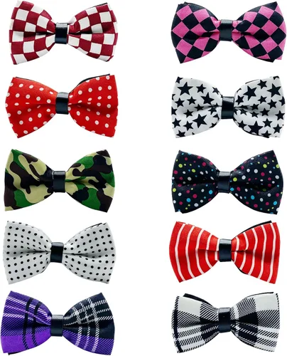 Vista 7 de 10 piezas de collares para perros, lazos elásticos para mascotas, gatos, cachorros, cachorros, accesorios para fiestas de cumpleaños y bodas