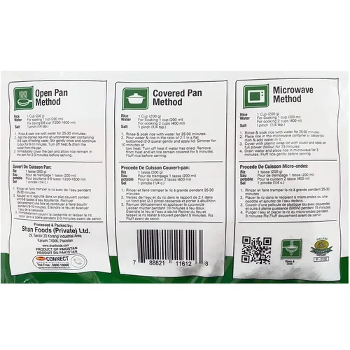 Vista 3 de Shan - Arroz basmati del Himalaya premium, (10 libras) Basmati envejecido extra largo