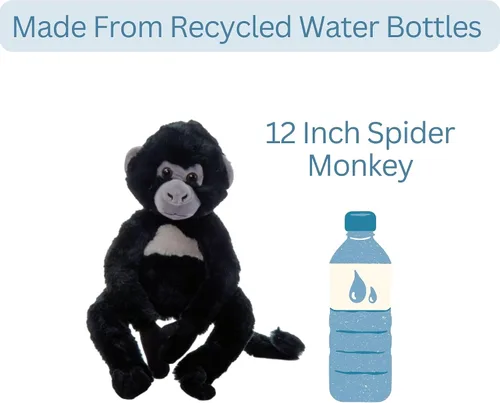 Vista 10 de The Petting Zoo Peluche de mono araña, regalos para niños, animales del zoológico Wild Onez, juguete de peluche de mono, 12 pulgadas