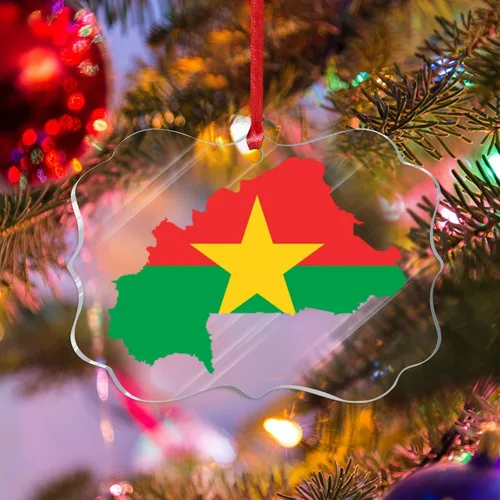Vista 16 de Silueta de bandera de Bielorrusia, adornos de árbol de Navidad, bandera nacional, recuerdo de Navidad, adornos acrílicos de Bielorrusia