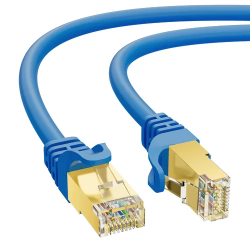 Vista 34 de Cable Ethernet Cat 7 de 0.6 pies, cable de Internet de alta velocidad de 10 Gbps, blindado SFTP, cobre puro OFC, cable de red LAN RJ45 CAT7