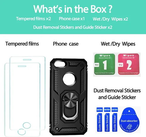 Vista 378 de Jeylly Funda para iPhone SE/Funda para iPhone 5S, Exterior de Plástico Duro que Absorbe Golpes + Interior de Silicona de Goma Defensor contra