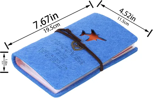 Vista 3 de co2CREA Travel Case Replacement for Yoto Audio Card Portfolio Case - Holds up to 180 Yoto Cards - Designed to Hold Yoto Player Audio Cards（Blue）