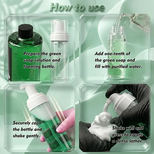 Vista 4 de Green Soap Tattoo Kit de botella de espuma de 16.9 oz y 7 onzas – Haz 1.3