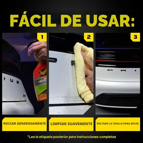 Vista 6 de Meguiar's Lavado y cera sin agua de cerámica híbrida, 24 onzas
