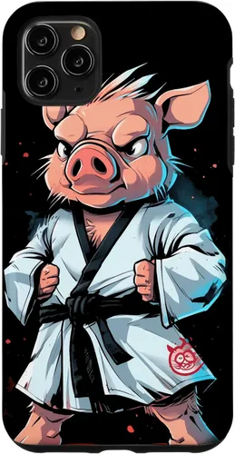 Vista 12 de iPhone 15 Karate Pig Taekwondo Martial Arts Fighter Case