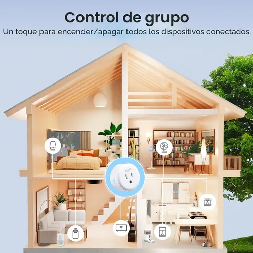 Vista 6 de Geeni Dot Enchufe inteligente con conectividad WiFi de 2.4GHz – Paquete de 2 tomas inteligentes compactas y resistentes al fuego con programador