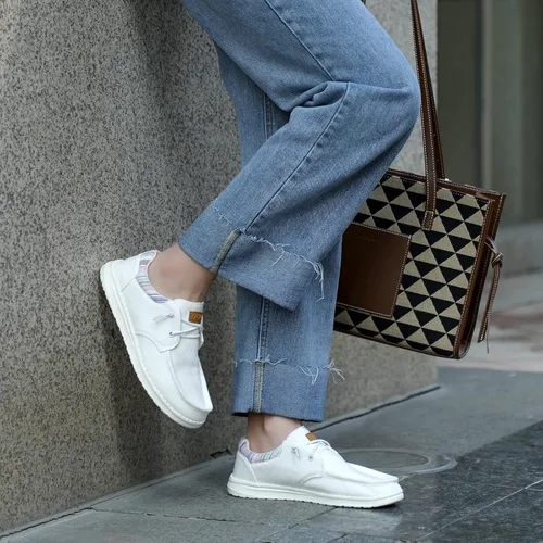 Vista 9 de STQ Mocasines con cordones para mujer, ortopédicos, cómodos, ultraligeros, informales, con soporte para el arte