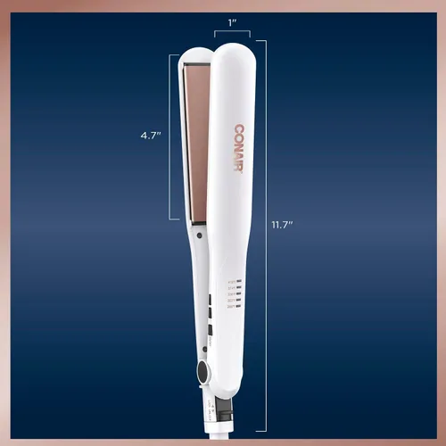 Vista 6 de Conair Plancha plana de cerámica doble, plancha de pelo de 1 1/4 pulgadas