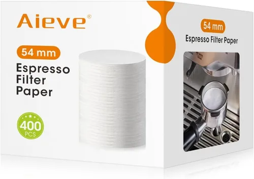 Vista 8 de Aieve Filtro de papel para espresso compatible con la máquina de café espresso Barista Breville, 400 piezas 51 mm Filtro de papel para portafiltro