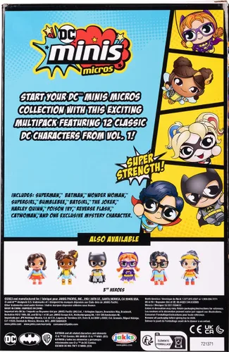 Vista 10 de DC Comics Minis, paquete de 12 Micros, figuras coleccionables de 1.5 pulgadas (muñecas, juguetes), exclusivo de Amazon