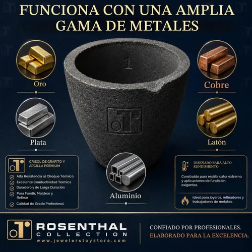 Vista 3 de Crisoles de grafito de arcilla #2.2-4.4 lbs Premium Black Foundry Cup Horno Antorcha Fundición Fundición Refinación para oro. También ideal