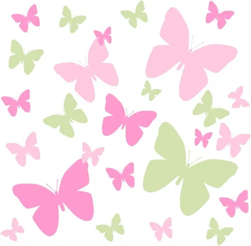 Vista 9 de Calcomanías de pared de mariposas para adolescentes y niñas, calcomanías de pared para dormitorio, decoración de habitación de niños, decoración