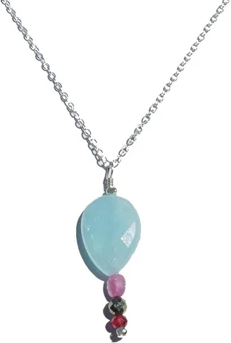 Vista 11 de I AM SERIES - Collar de piedras preciosas genuinas y metal semiprecioso