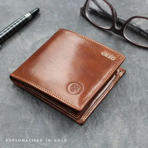 Vista 8 de Maxwell Scott - Cartera plegable de piel de lujo para hombre The Vittore Billetera clásica para recibos, Negro