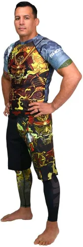 Vista 7 de SHOGUN Camiseta de compresión de lucha contra erupción BJJ MMA Premium Jiu Jitsu Fighting Grappling