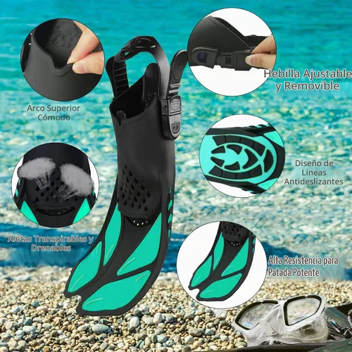 Vista 6 de Snorkeling Gear for Adults with Bag Anti-Fog Snorkel Sets for Travel