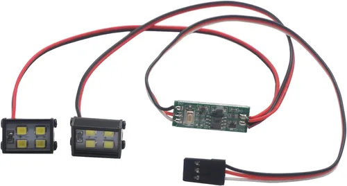 Vista 2 de ShareGoo RC de doble cabeza 4LED barra de luz LED lámpara de techo brillante simulación compatible con Traxxas TRX-4 Trx4 Axial SCX10 90046 RC4WD