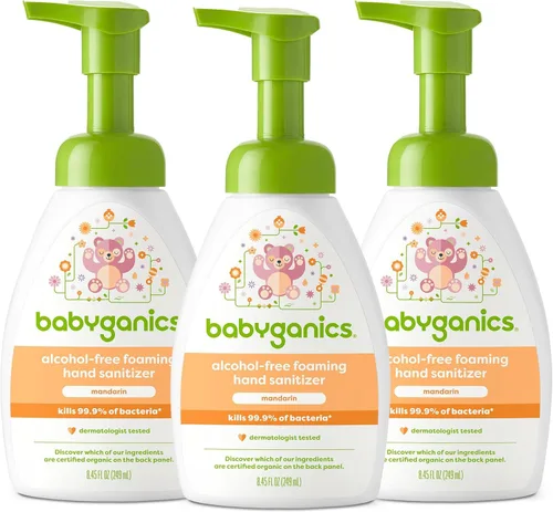 Vista 9 de Babyganics Alcohol en gel sin alcohol espumado, sin fragancia, Botellas de 8.45 onzas líquidas, embalaje puede variar., 3, 3
