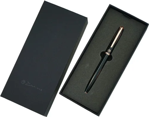 Vista 12 de erofa Picasso 916 - Pluma estilográfica negra mate con caja, bolígrafo de caligrafía doblada de titanio negro