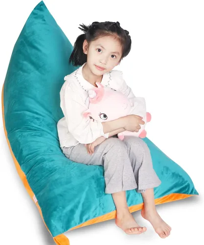 Vista 10 de LOLOMLO Funda para puf de almacenamiento de animales de peluche, lona con margaritas de felpa, artículos de almacenamiento y asiento sentado