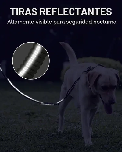 Vista 6 de Joytale Correa Táctica para Perro de Servicio Pesado, Correa Elástica Amortiguadora de 4-6 Pies con 2 Asas Acolchadas, Clip de Mosquetón de Metal