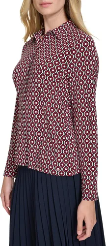 Vista 3 de Tommy Hilfiger Top de manga larga con cuello y botones delanteros para mujer