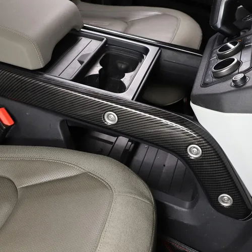 Vista 6 de TINKI 2 piezas de plástico ABS para decoración de consola central de automóvil para Land Rover Defender 110 accesorios 2020 2021 2022 piezas