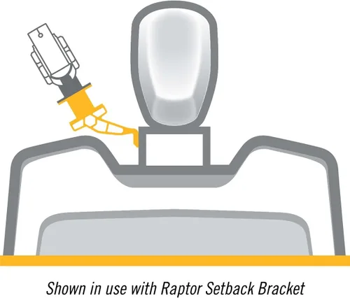 Vista 6 de Minn Kota 1810380 Raptor Jack Placa Adaptador Soporte - Estribor, 5" Setback, 4" Elevación, Negro