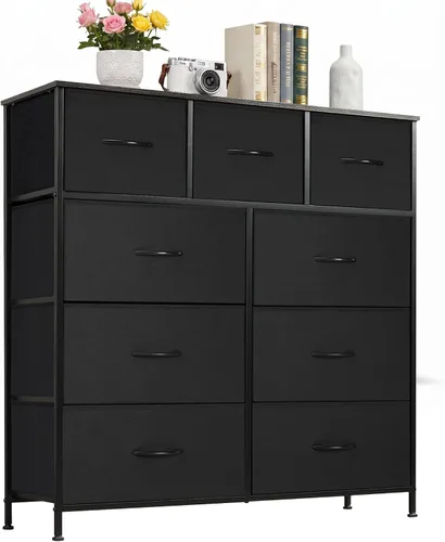 Vista 40 de Cómoda de 7 cajones para dormitorio, tela organizadora de almacenamiento Marrón
